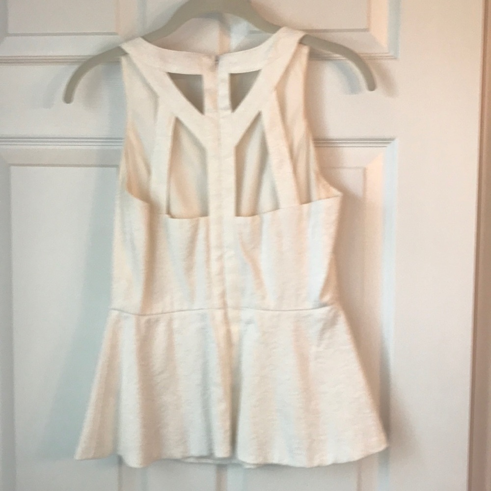 Chelsea & Violet Cream Peplum Top